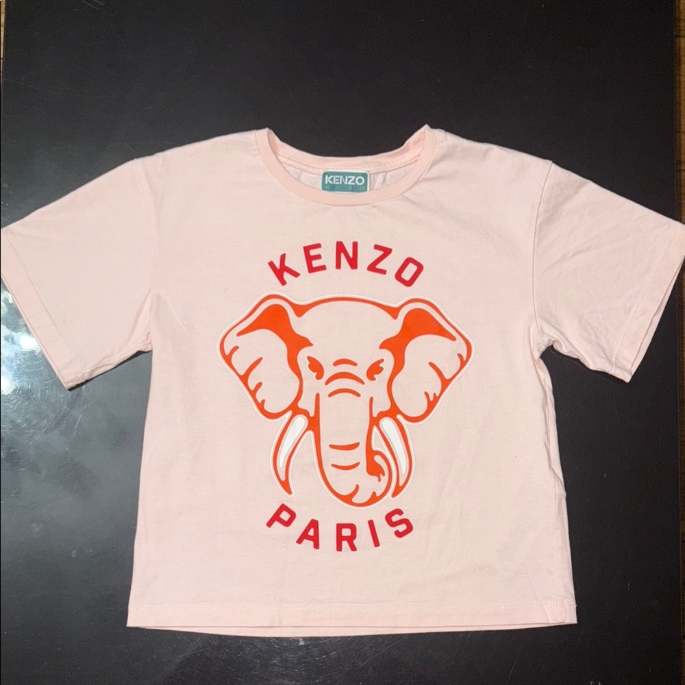 Kenzo Kids Pink Elephant T-Shirt - unisex kids size : 6